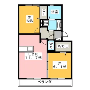 A-Room【2階】の間取り