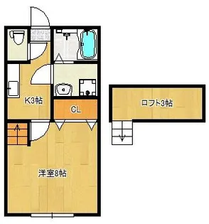 サンマリノ善導寺【2階】の間取り