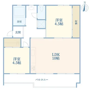田園青葉台住宅団地 10棟【5階】の間取り