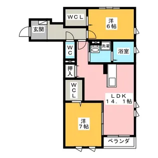 レフィーノティエラ【1階】の間取り