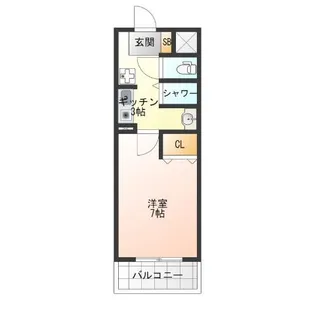 辰巳ハイツ【4階】の間取り