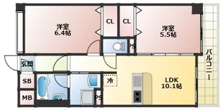 モン・ヴィラージュ佐賀駅前【6階】の間取り