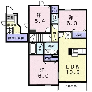 ピスケース【2階】の間取り