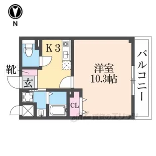 シャトルウエスト【3階】の間取り
