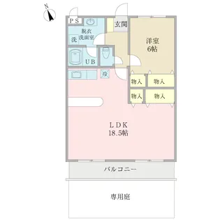 フロレスタ上ノ山II【1階】の間取り