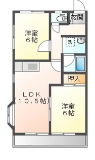 コスモハイツ【2階】の間取り
