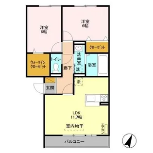 BRANCHE HILL(ブランシェヒル)【2階】の間取り