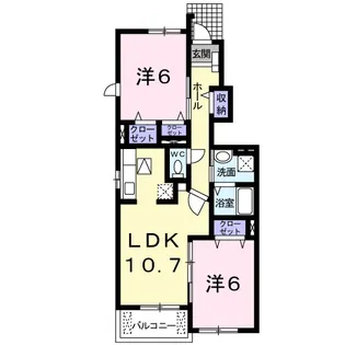 サニー KV【1階】の間取り