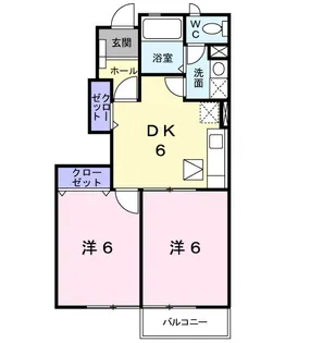 フォンティーヌ21【1階】の間取り