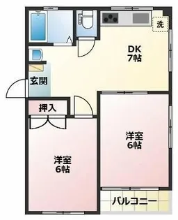 ランドフォレスト北砂【3階】の間取り
