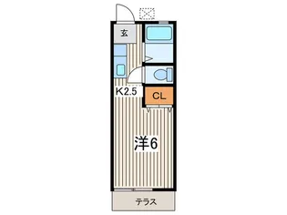 コーポ草風A【1階】の間取り
