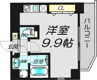 クレグラン北梅田【5階】の間取り