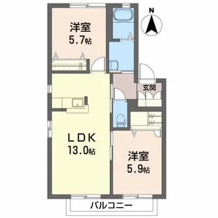 ハイツ・サンリリィ【2階】の間取り