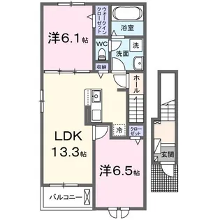 スマイル ハッシー【2階】の間取り
