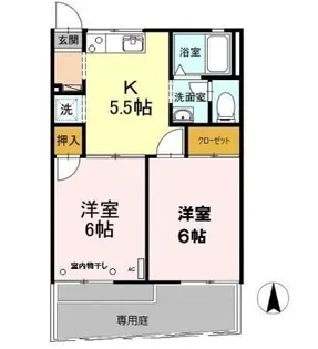 ルミエール B棟【1階】の間取り