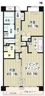 レジデンスシャルマン林試の森【1階】の間取り