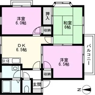 ローゼスハイム1番館【2階】の間取り
