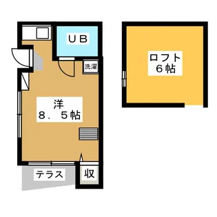 サンロイヤル【1階】の間取り