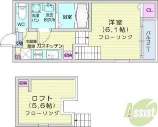 クレストフォート北山【2階】の間取り