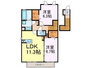 グランツ【2階】の間取り