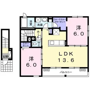 ビオーラ昆陽【2階】の間取り