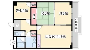 サンシャイン山下 B棟【2階】の間取り
