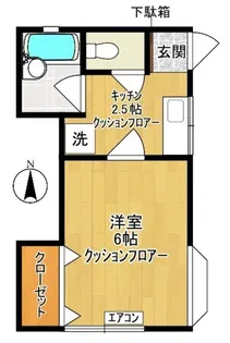 コーポスズキI【1階】の間取り
