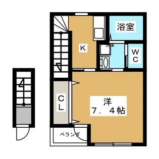 セレ砂川【2階】の間取り