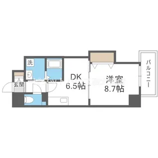 ベルパーク靱本町【5階】の間取り