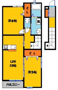 キャトルサンク【2階】の間取り