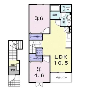 カリーノパラッツオ【2階】の間取り