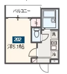 MELDIA扇大橋III【2階】の間取り