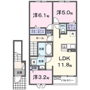グランピア【2階】の間取り