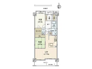 ロイヤルメドゥ東心斎橋【11階】の間取り
