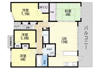 ネバーランド箕面潤水館【6階】の間取り