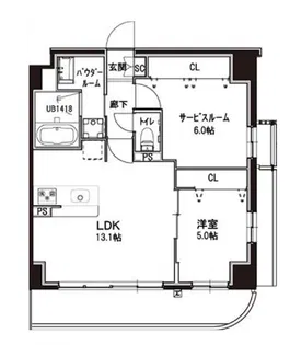 GraziaKamataグラーツィアカマタ【2階】の間取り