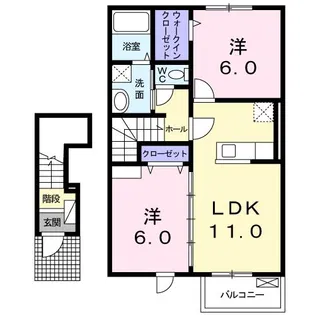 レジナス1037【2階】の間取り