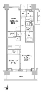 ドゥーエ西馬込【6階】の間取り