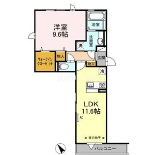 ハーネ・ユーエム・希望ヶ丘【1階】の間取り