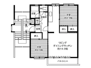 ビレッジハウス笹川48号棟【1階】の間取り