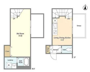 LEGALAND都立大学の間取り