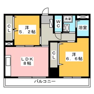 サザンストリート【2階】の間取り