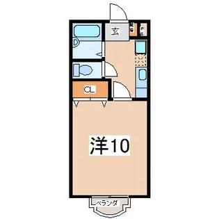 福島県郡山市小原田1【アパート】の間取り