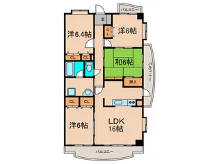 リ-フマンショングランディアの間取り