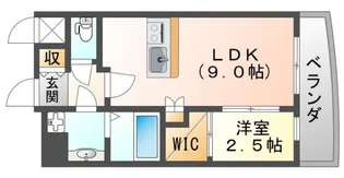 プレサンス江坂ベルフィーヌ【6階】の間取り