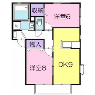 ハイツ・シャルムF【1階】の間取り
