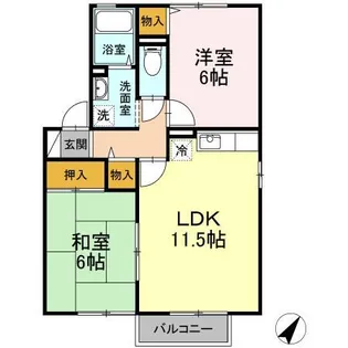 ロイヤルガーデン B【1階】の間取り