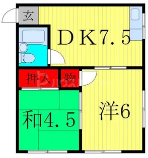 高橋コーポ【1階】の間取り