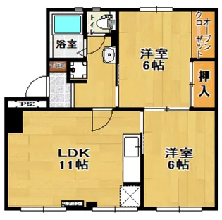 シャンポールド並木 B棟【1階】の間取り
