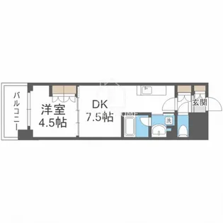 大阪府大阪市北区天満橋1【マンション】の間取り